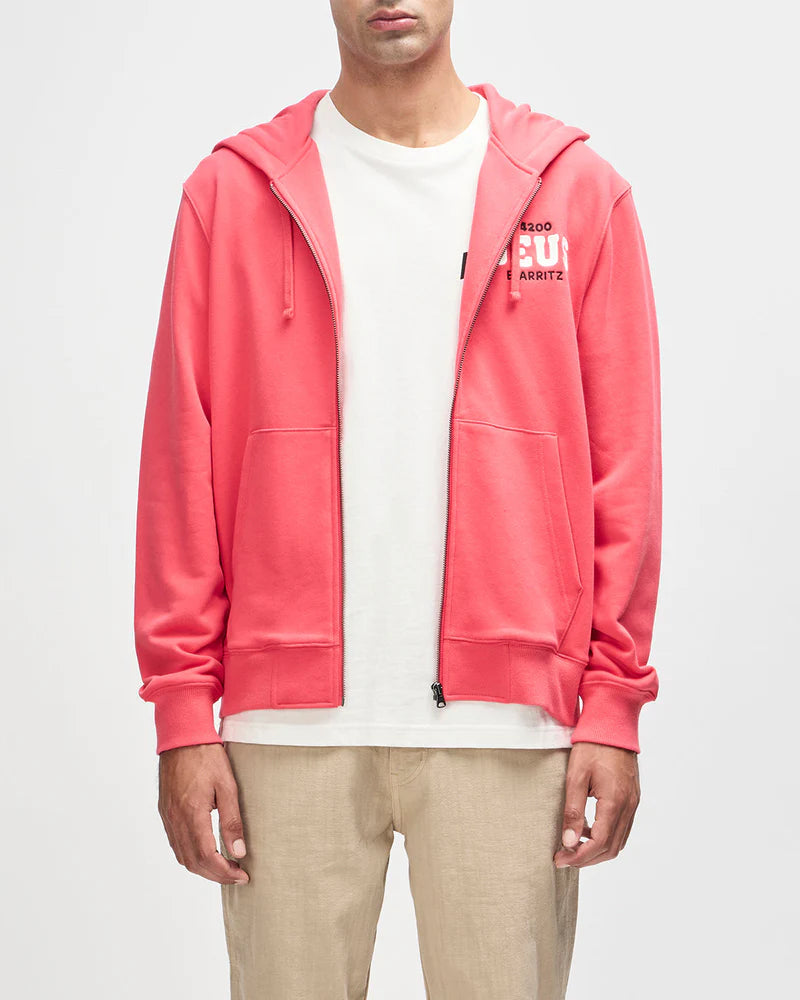 Sweat Hoodie Buck Up Zip Deus ex Machina Melon red