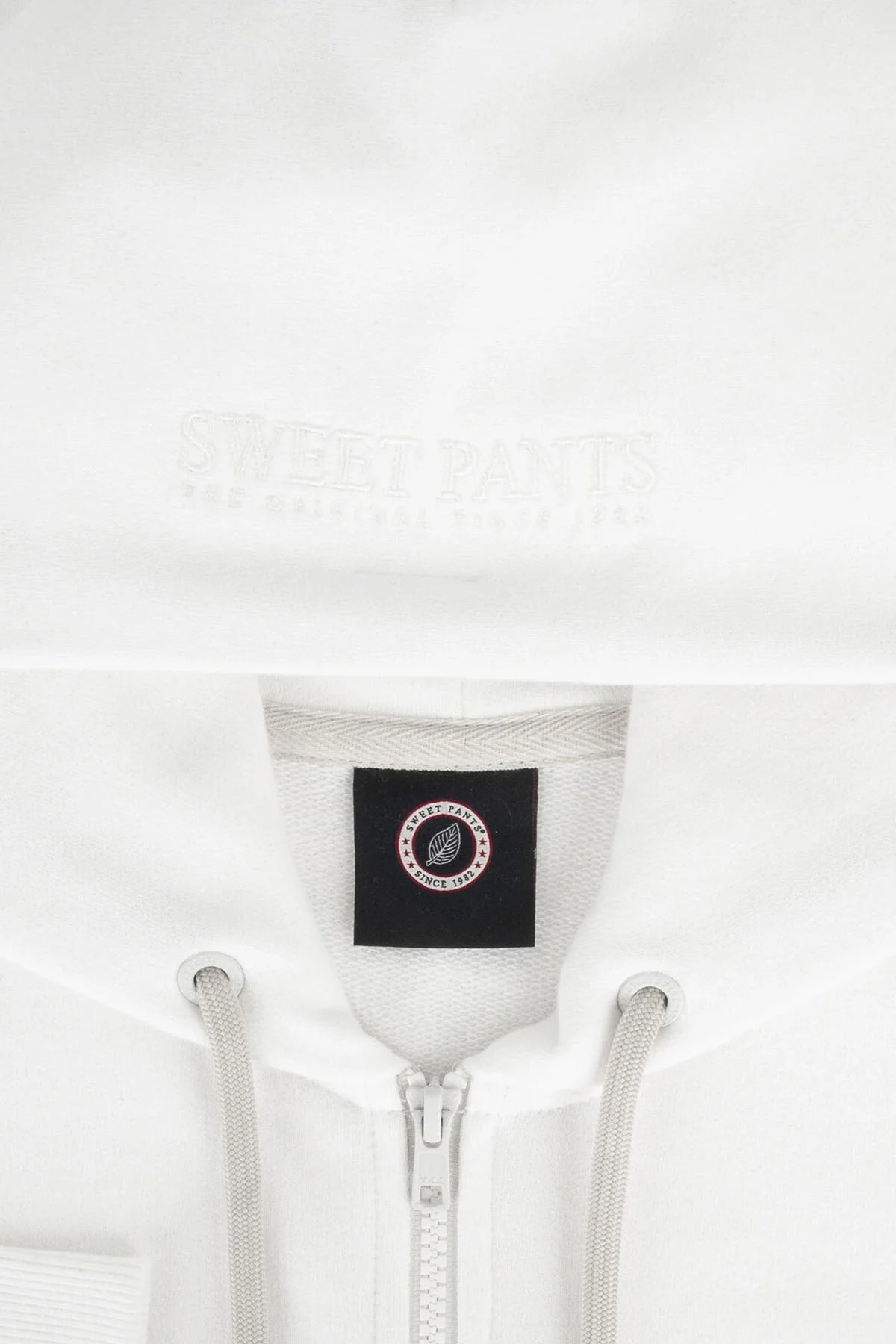 Iconic Zip Up Sweet Pants Off White