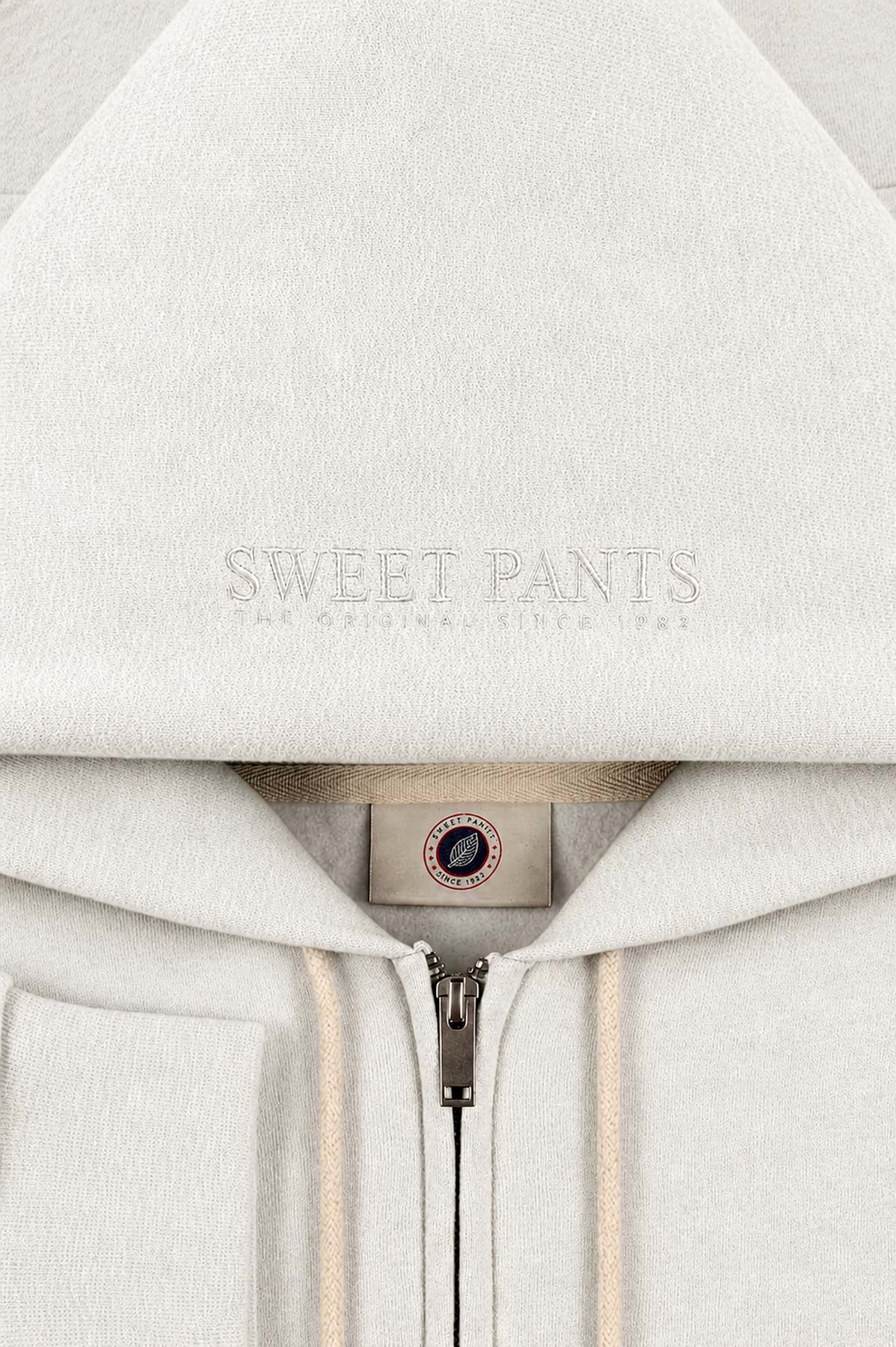 Sweet Pants – Sweat F Iconic Zip Écru Chiné