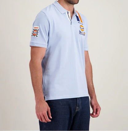 Polo Legend MC bleu ciel GULF