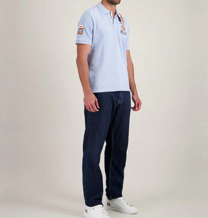Polo Legend MC bleu ciel GULF