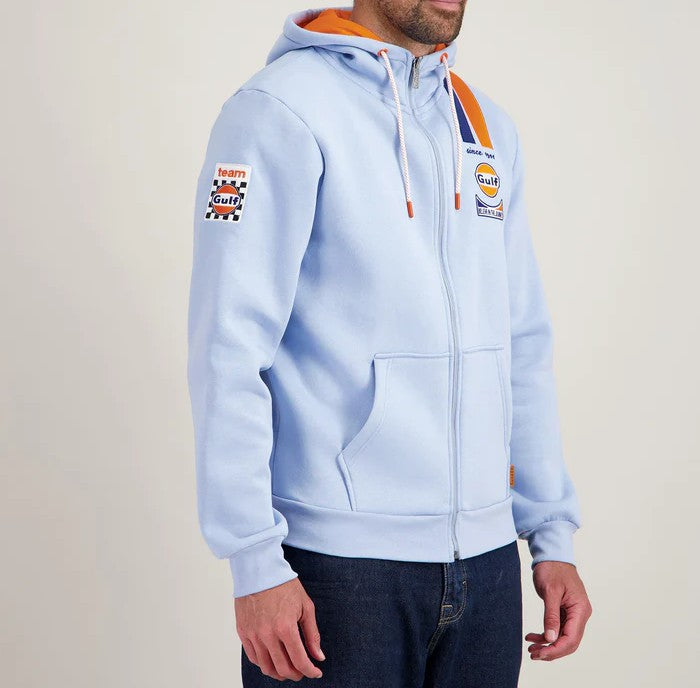 Hoodie FULL ZIP Legend bleu ciel GULF