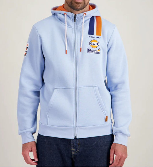Hoodie FULL ZIP Legend bleu ciel GULF