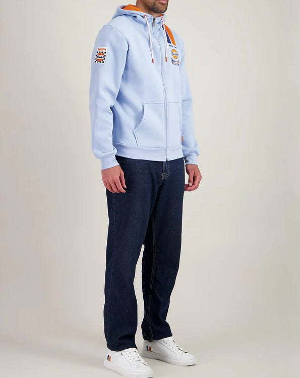 Hoodie FULL ZIP Legend bleu ciel GULF