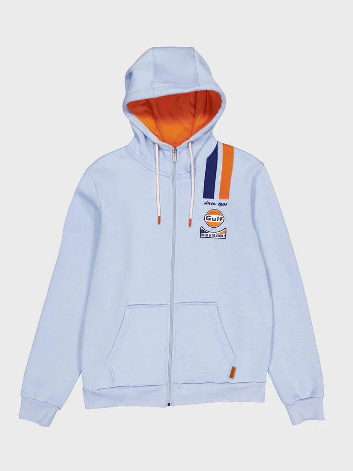 Hoodie FULL ZIP Legend bleu ciel GULF