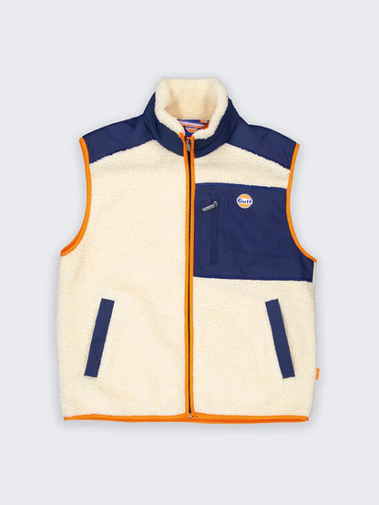 Gilet Sherpa Gulf – Écru & Navy