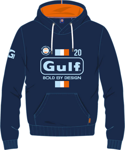 Hoodie pocket Bold Ecru GULF Navy