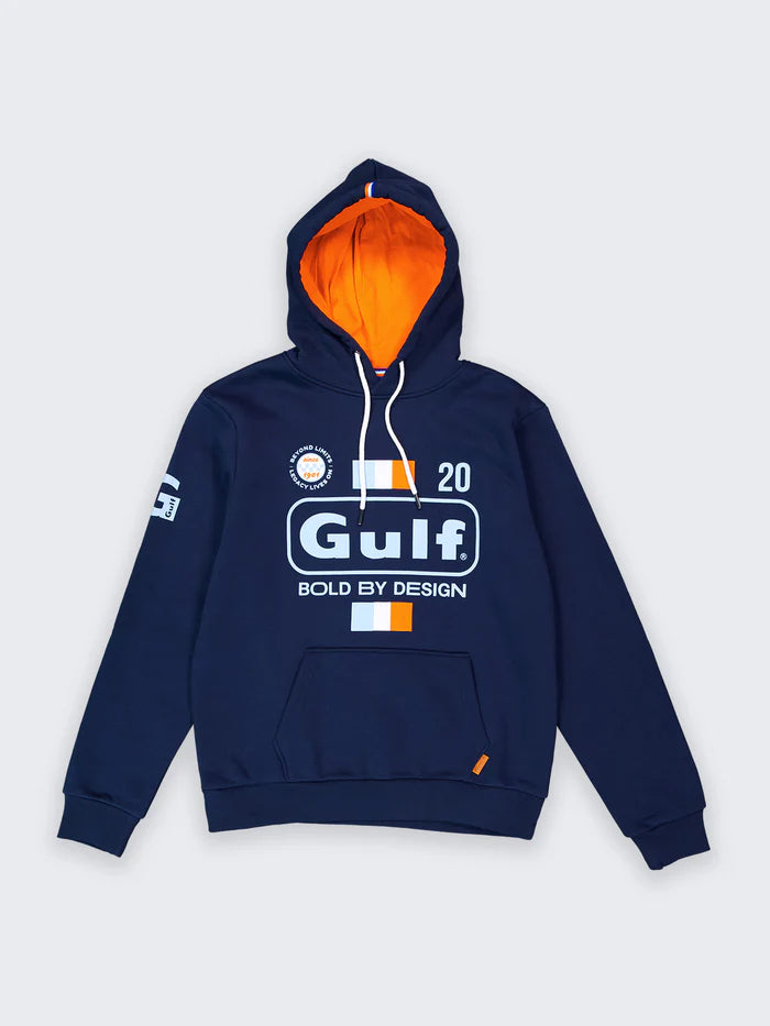 Hoodie pocket Bold Ecru GULF Navy