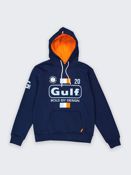 Hoodie pocket Bold Ecru GULF Navy