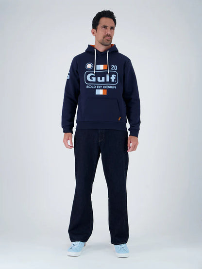 Hoodie pocket Bold Ecru GULF Navy