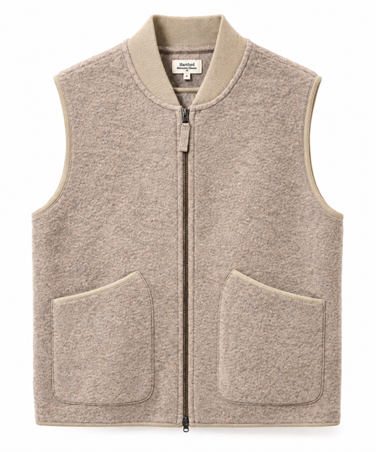 Gilet Homme en Laine Bouillie Beige – Hartford