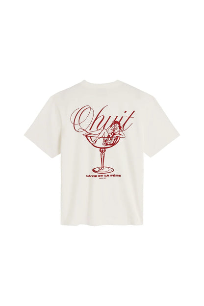 T-shirt Happy Hours Qhuit Off White