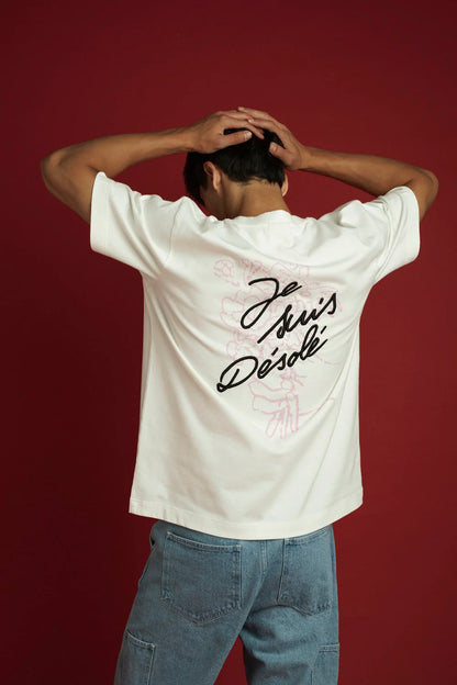 T-shirt Je suis désolé Qhuit Off White