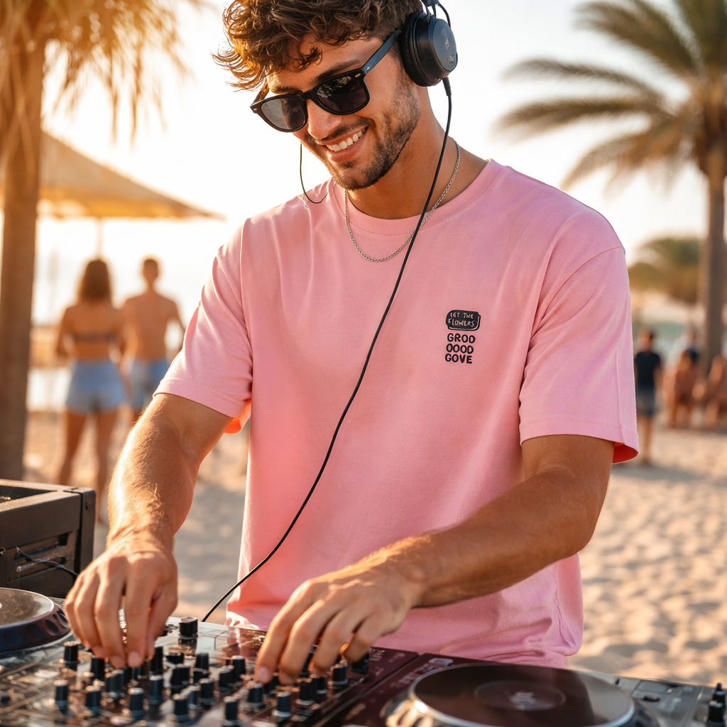 Tee-shirt flamingo groove free tee Bask in the sun