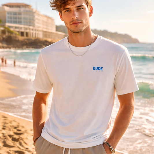 Tee-shirt Blue Dude tee Bask in the sun