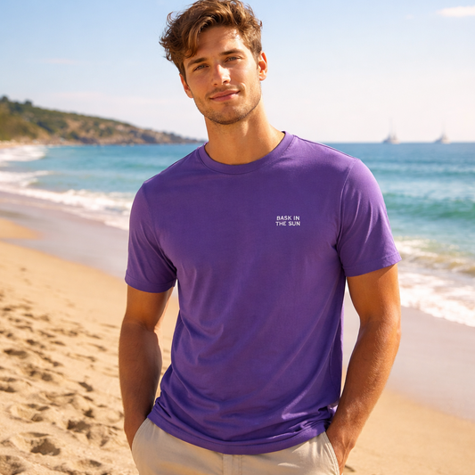 Tee-shirt purple heart tee Bask in the sun