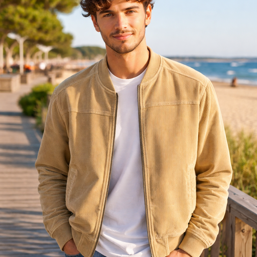 Veste Steeve corduroy Pullin beige