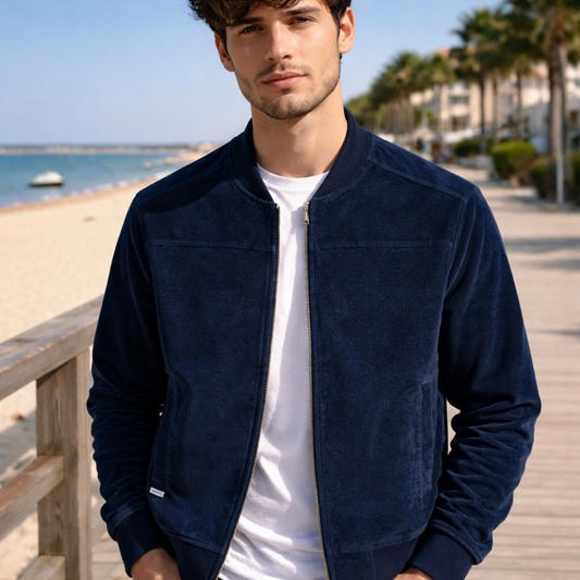 Veste Steeve corduroy Pullin bleu navy