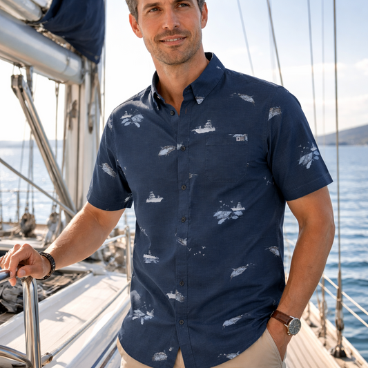 Chemise dans manches Breezer Perf button up Salty Crew