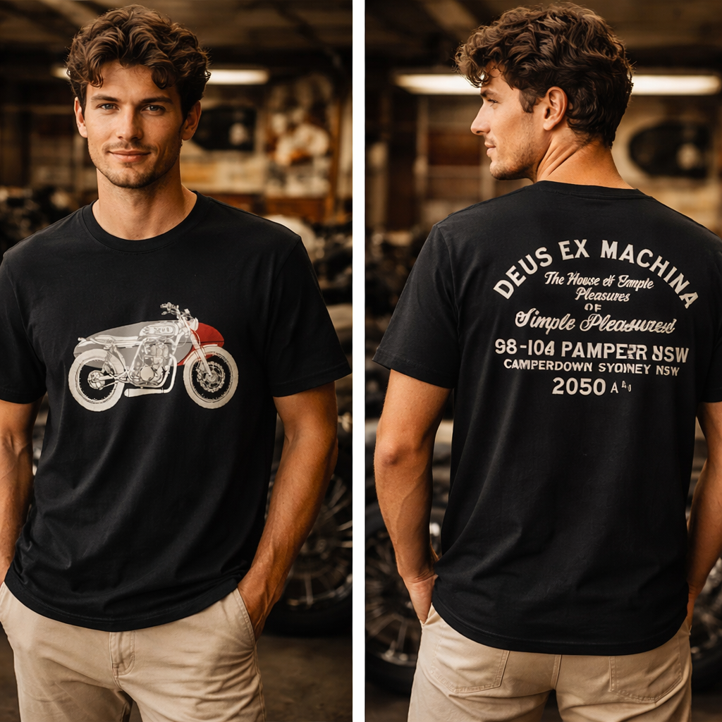 Tee shirt Drovers dog tee Deus ex Machina black
