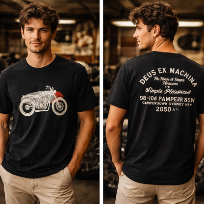 Tee shirt Drovers dog tee Deus ex Machina black