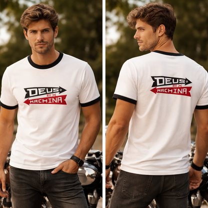 Tee shirt Arrows ringer tee Deus ex Machina blanc