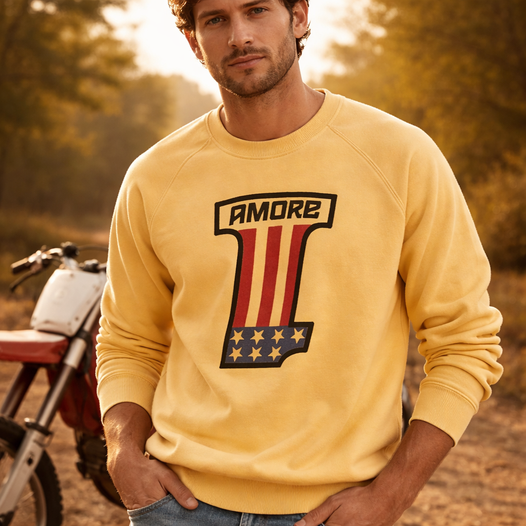Sweat One More crew Deus ex Machina jaune