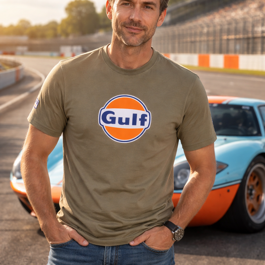Tee Shirt logo GULF Kaki