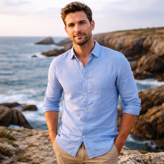 Chemise Holes BOB THE COMPAGNY Bleu ciel