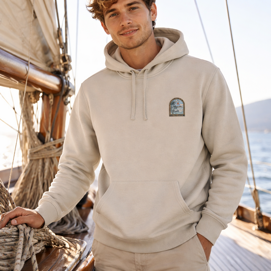 sweat hoddie Crafted pigment fleece Salty Crew Ecru