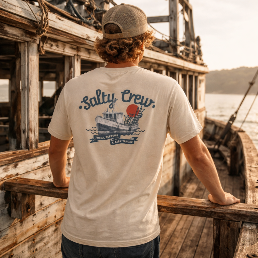 Tee shirt Hauler classic s/s tee Salty Crew Ecru