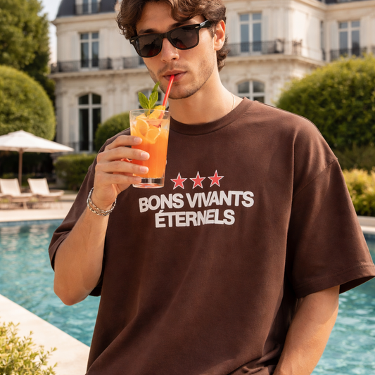 T-shirt Bons Vivants Qhuit Marron