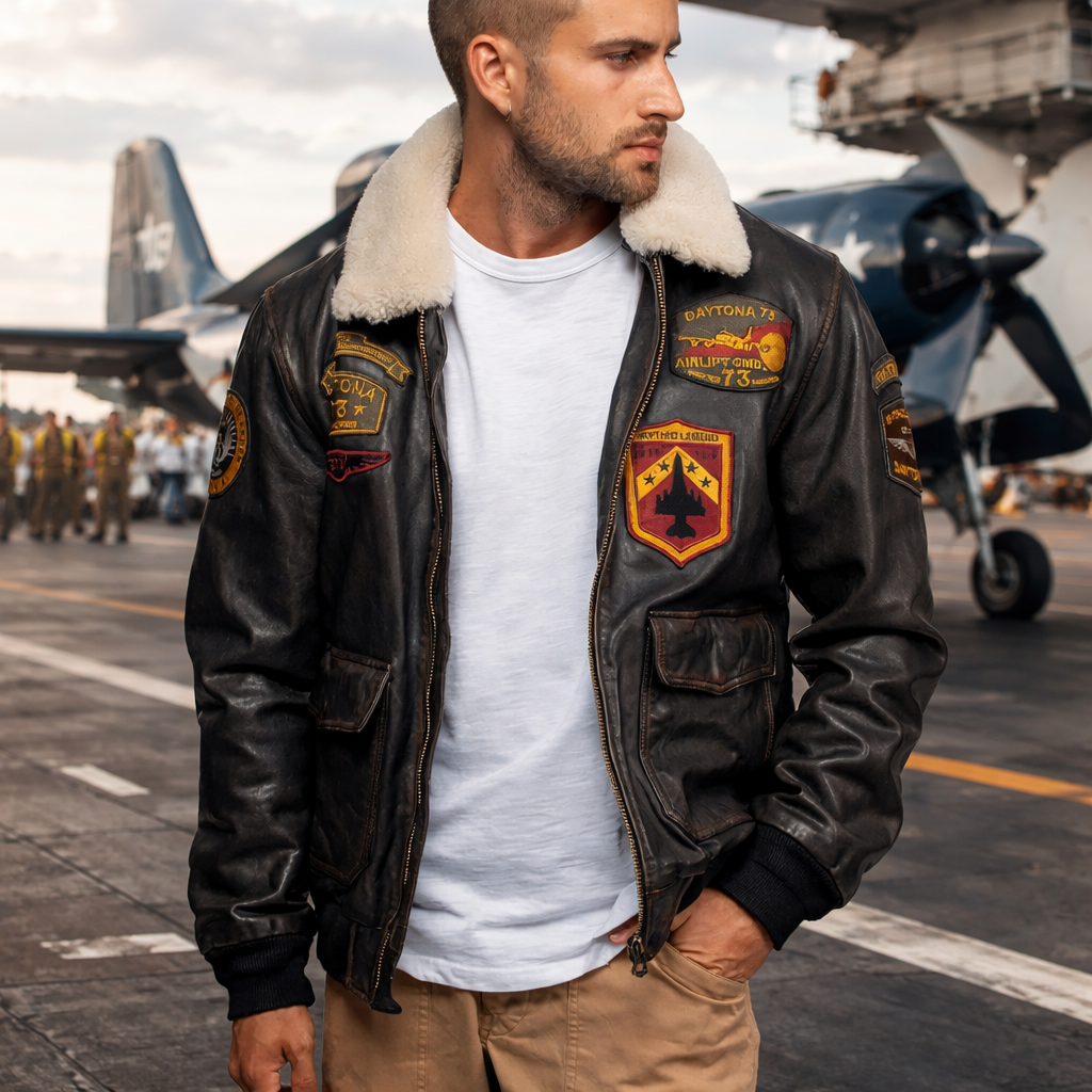 Blouson en cuir Mock Lamb Daytona 73