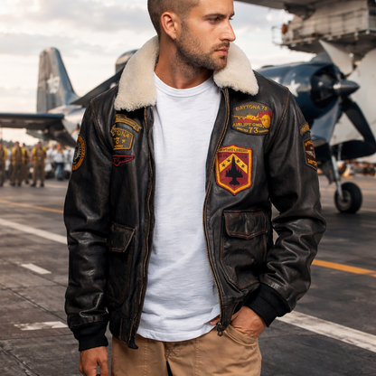 Blouson en cuir Mock Lamb Daytona 73