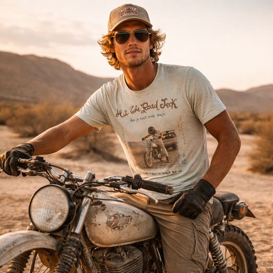 Tee shirt photos moto enduro vintage BOB THE COMPAGNY