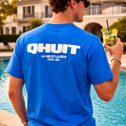 T-shirt Signature Qhuit bleu