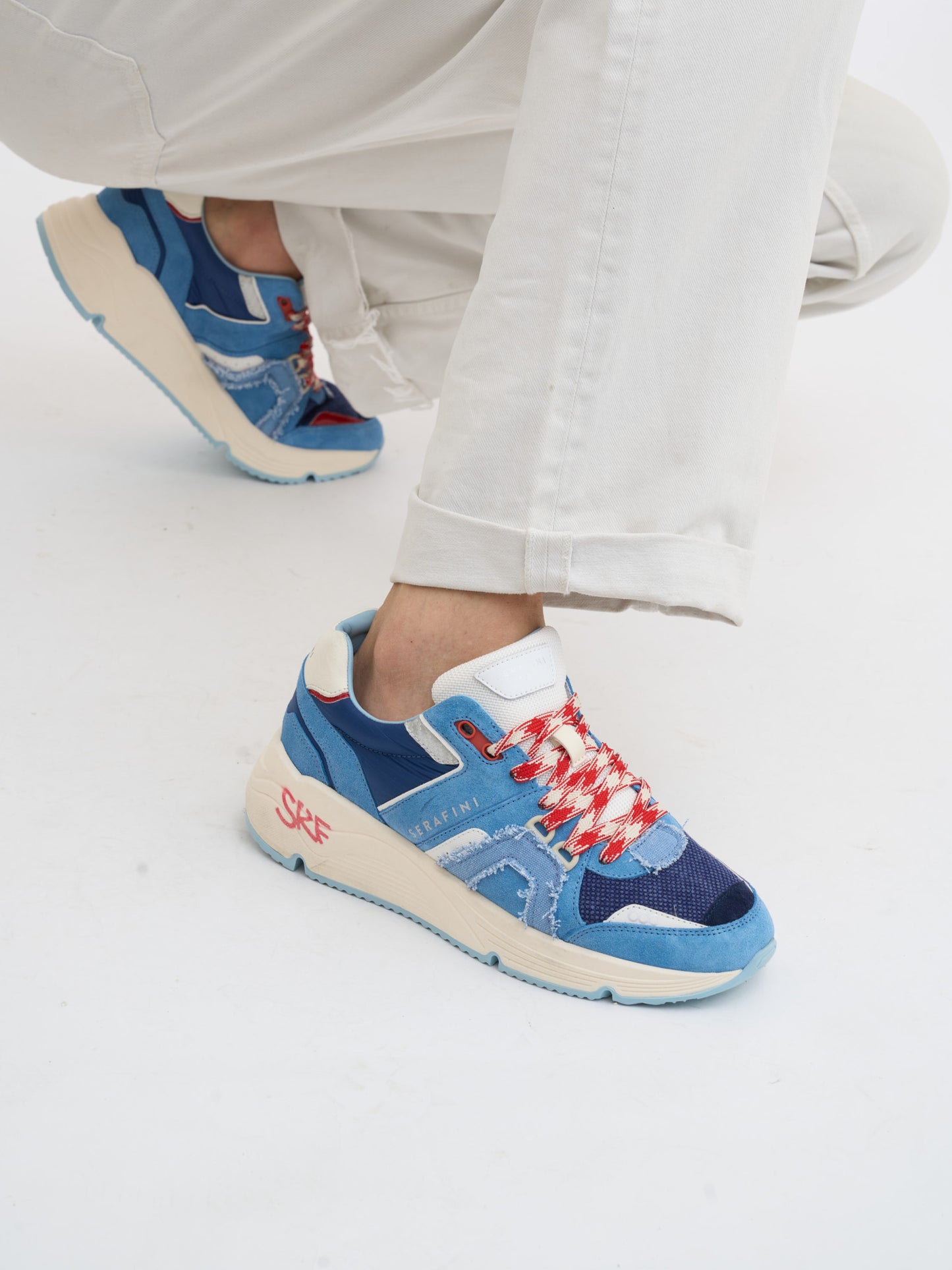 Basket TOKYO - NAVY LIGHT BLUE WHITE Serafini