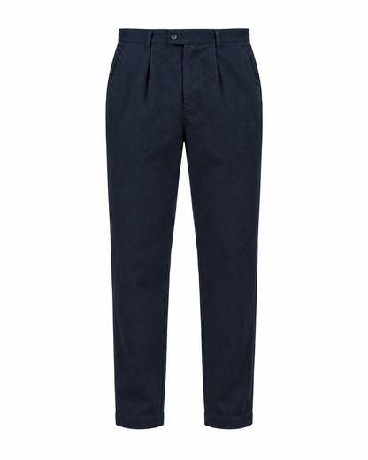 Pantalon KYOTO Hero Seven Dark Navy homme vue de face avec pinces à l’italienne