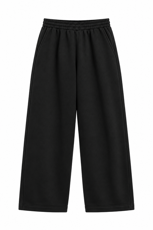 Pantalon jogging Iconic Baggy 26 Sweet Pants noir de face, coupe oversized à jambes larges