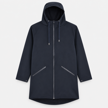 Parka mi-longue déperlante Pullin DKNAVY homme vue de face