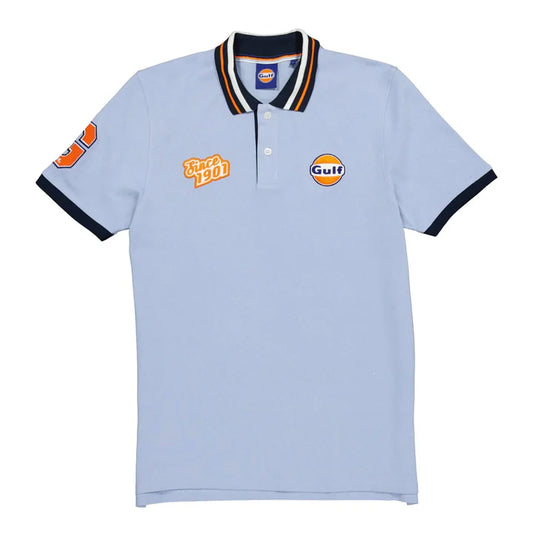 Polo Gulf Varsity manches courtes bleu ciel