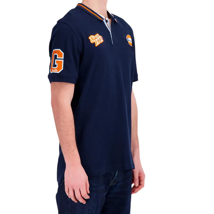 Polo Gulf Varsity manches courtes navy