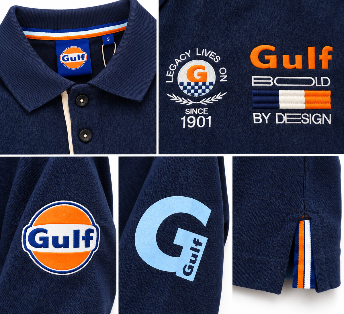 Polo Manches Longues Bold 1901 Gulf Bleu Marine – Édition 125 Ans