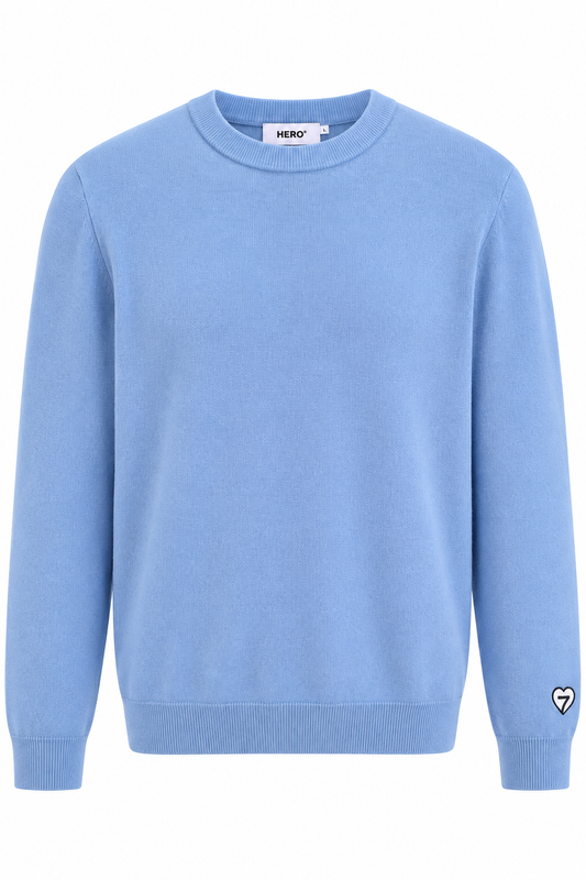 Pull ANDER bleu ciel – Hero Seven | Mérinos & Cachemire