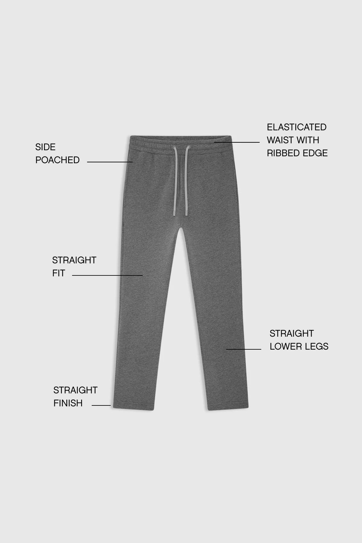 Pantalon Iconic Straigh Sweet Pants grey marl