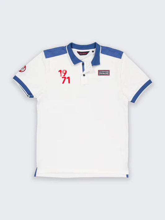 SMQ Retro Polo off white Steve MCQUEEN x Le Mans