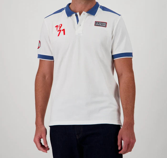 SMQ Retro Polo off white Steve MCQUEEN x Le Mans