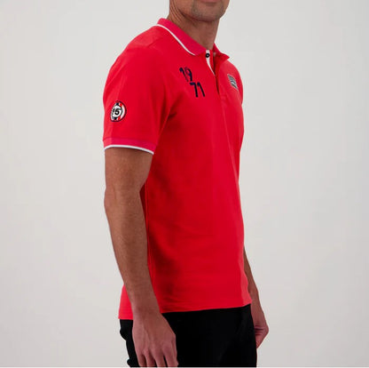Polo retro washed red Steve MCQUEEN x Le Mans