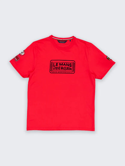SMQ Faster Tee washed red Steve MCQUEEN x Le Mans