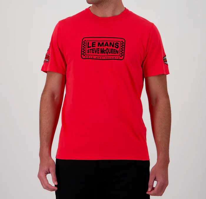 SMQ Faster Tee washed red Steve MCQUEEN x Le Mans